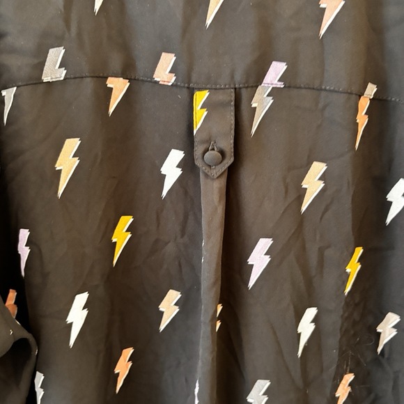 Torrid Harper Boho‎ Georgette Lightening Bolt Tunic Top Size 3/3X Career Office - Picture 9 of 10